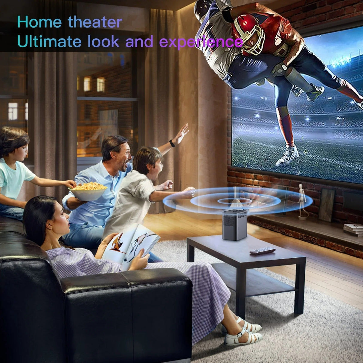 Android Wifi 4K Smart Bärbar Projektor Carvallo