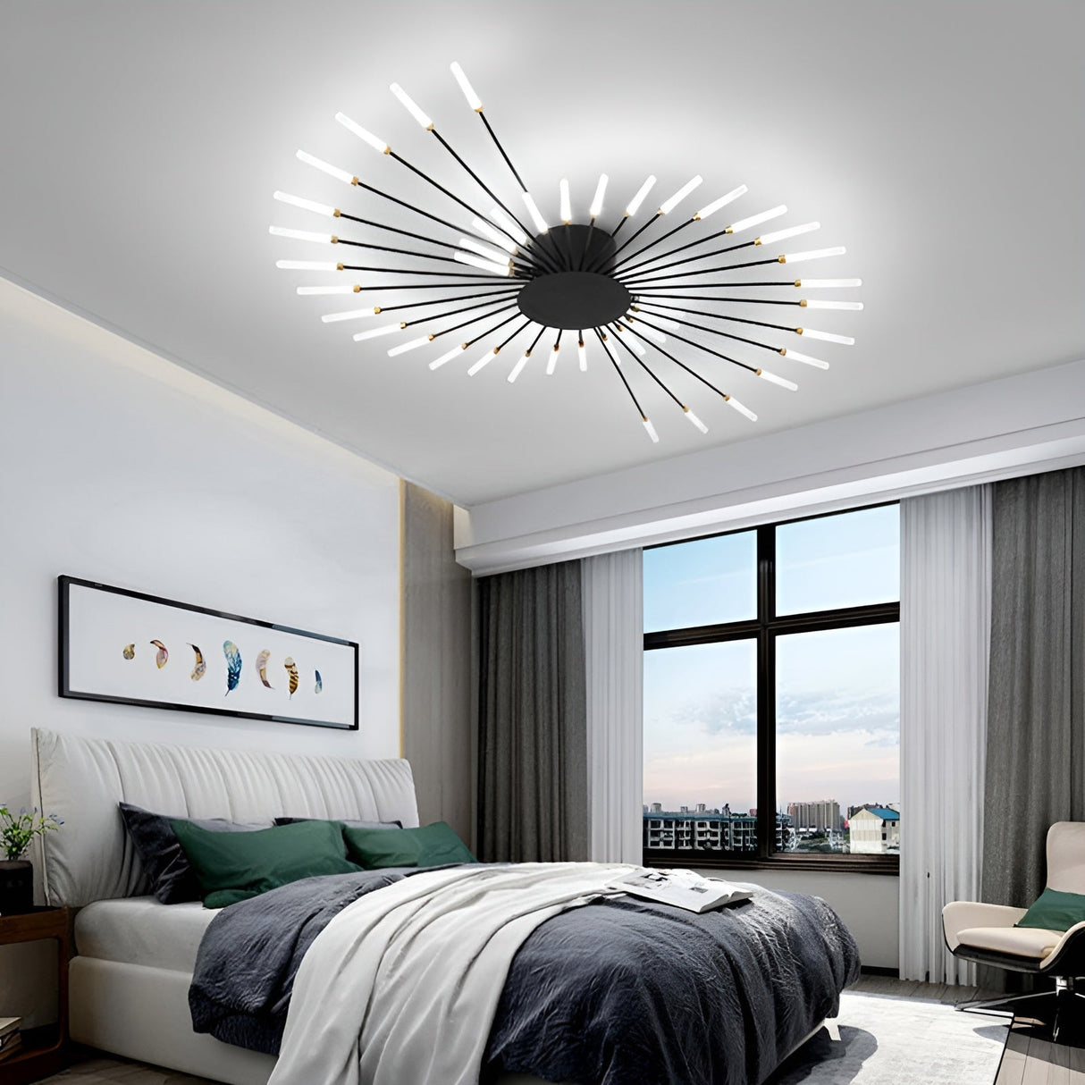 CelestialArc Light - Modern Fyrverkeri LED-Taklampa Carvallo