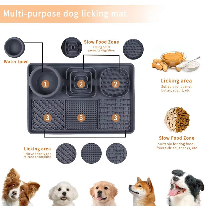 Silicone Hund Slickmatta med Sugkraft Carvallo