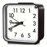 Elegant rektangulär väckarklocka med lysande visare och nattlampa Carvallo