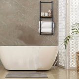 Industriell Handdukshållare med Hyllor – Elegant och Funktionell Väggmöbel Carvallo