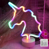 UnicornGlow - Neon Enhörning USB Skrivbordslampa för Fest & Dekoration Carvallo
