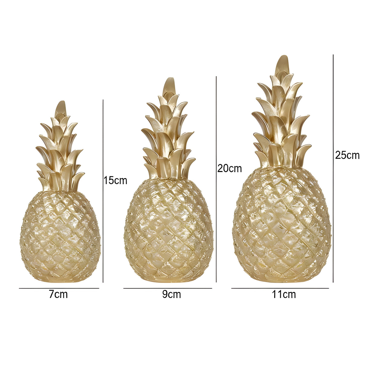 PineGlow Decor - Dekorativ Ananas-Ananas-Vardagsrumsdekor Carvallo
