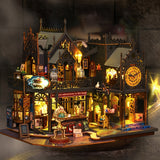 Fängslande Bokhus – 3D Trä Puzzle med Magisk Belysning Carvallo