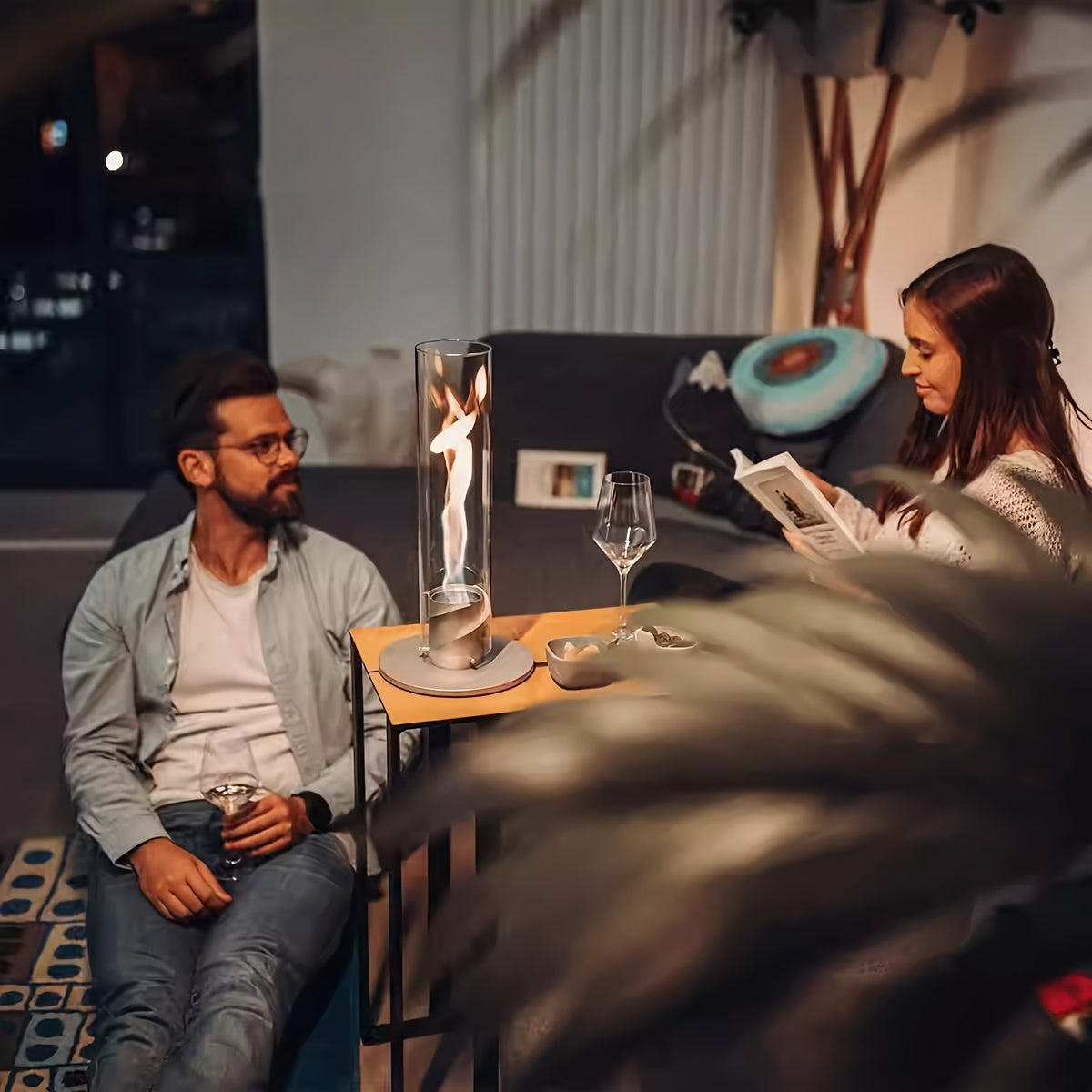 Bordskiva Glas Inomhus Bioetanol Kamin Carvallo