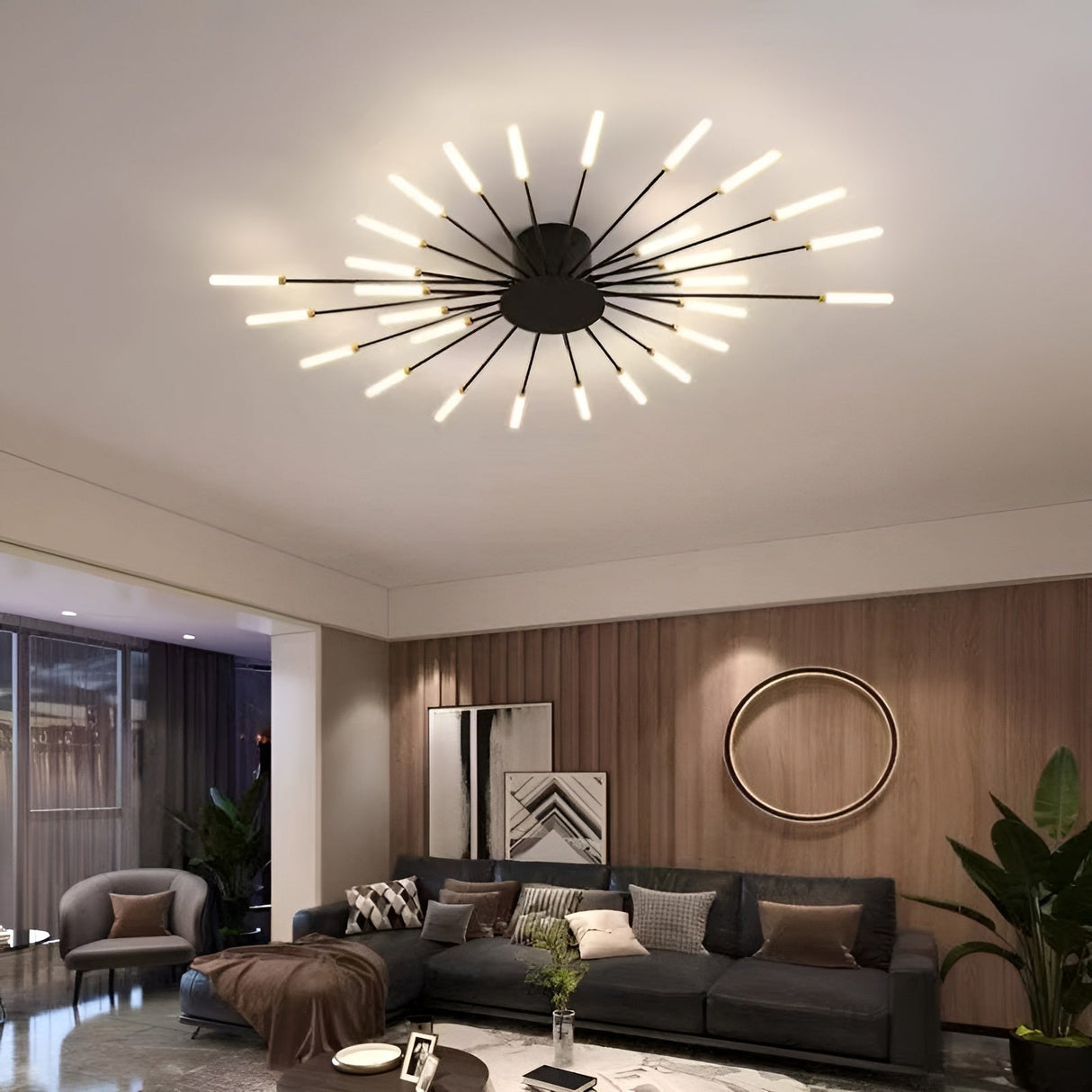 CelestialArc Light - Modern Fyrverkeri LED-Taklampa Carvallo