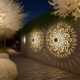 Carvallo Solar Vägglampa | Varmvit LED-ljussättning | IP65 Väderbeständig | Modernt Cut-Out-Design Carvallo