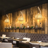 Carvallo BambuGlow | Woven Bamboo Umbrella | Vintage Look with Plug & Switch | For Living Room & Bedroom Carvallo