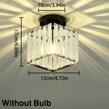 CrystalLuxe - Modern E27 LED Taklampa, Svart Guld med Kristallglas Carvallo