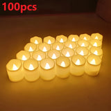 GlowFlicker - 24/50/100 Pack Flamefria LED Tealights för Romantisk Atmosfär Carvallo