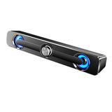 PC Soundbar Högtalare – USB-driven med LED-ljus 3,5 mm jack för Laptop & TV Carvallo