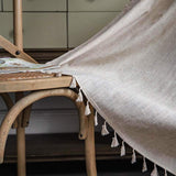 Boho Tussle Beige Ljusfilter Gardin Carvallo