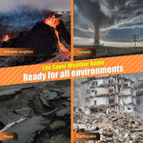 Carvallo Solivox Pro | Solär & kurbelbetrieben | 5000 mAh powerbank | LED ficklampa & SOS-larm Carvallo