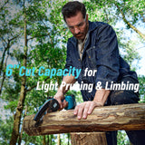 PowerCut Mini | Trådlös 6-tums kedjesåg för trädtrimning Carvallo