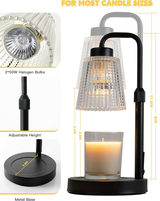 Premium Dimmable Candle Lamp Värmare Med Justerbar Höjd Carvallo