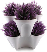 Platsbesparande stapelbara växtkrukor – Vertikalt växtsystem med hjul Carvallo