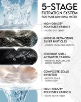 Luxora Rostfritt Stålfats Kattvatten Fontän med Filter Carvallo