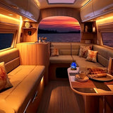 LumiSphere - 3D Kristallboll LED Nattlampa med Träbas Carvallo