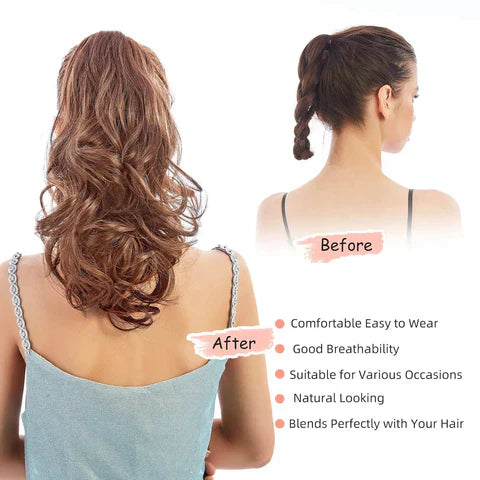 Luxora Lång Ponnytail Clip On Hårklämma Förlängning 22 Tum Carvallo