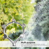 Högtryck rostfritt stål ring flerdyser munstycke – Effektivt sprutmunstycke för trädgårdsbevattning Carvallo