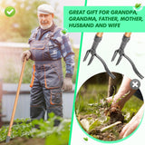 Ogräsupptagare med 4-klohuvud – Effektivt trädgårdsverktyg av järn för rotavlägsnande Carvallo