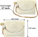 Strå Väskcrossbody Sommar Vävda Axelväska Carvallo