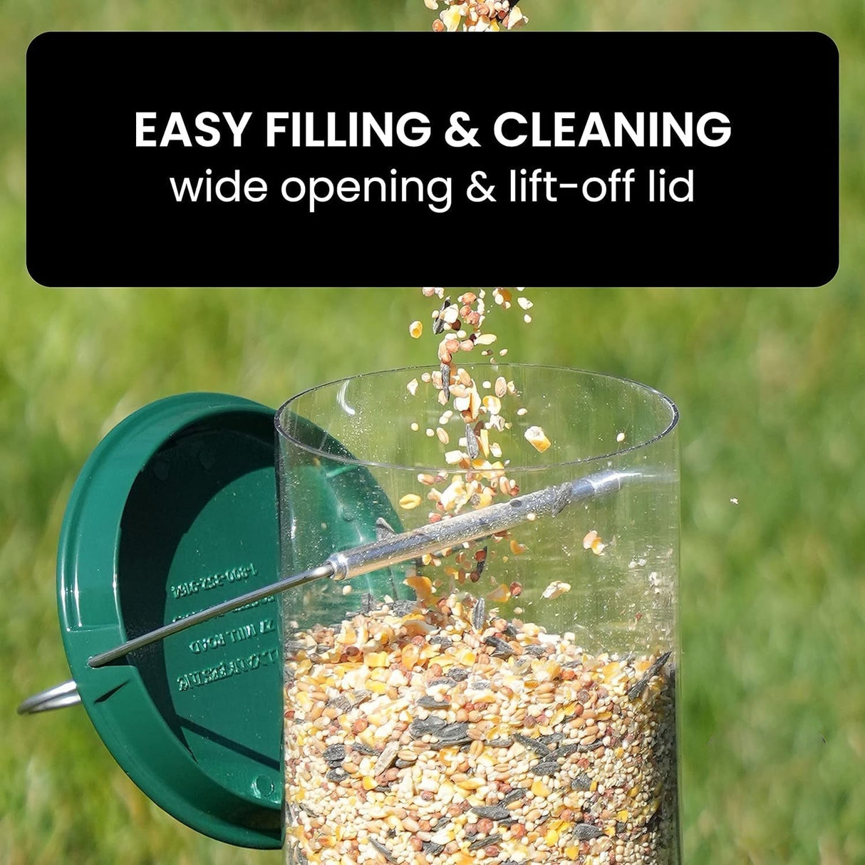 Fågelmatare Hängande Metall Ekorre Bevis Röret Carvallo