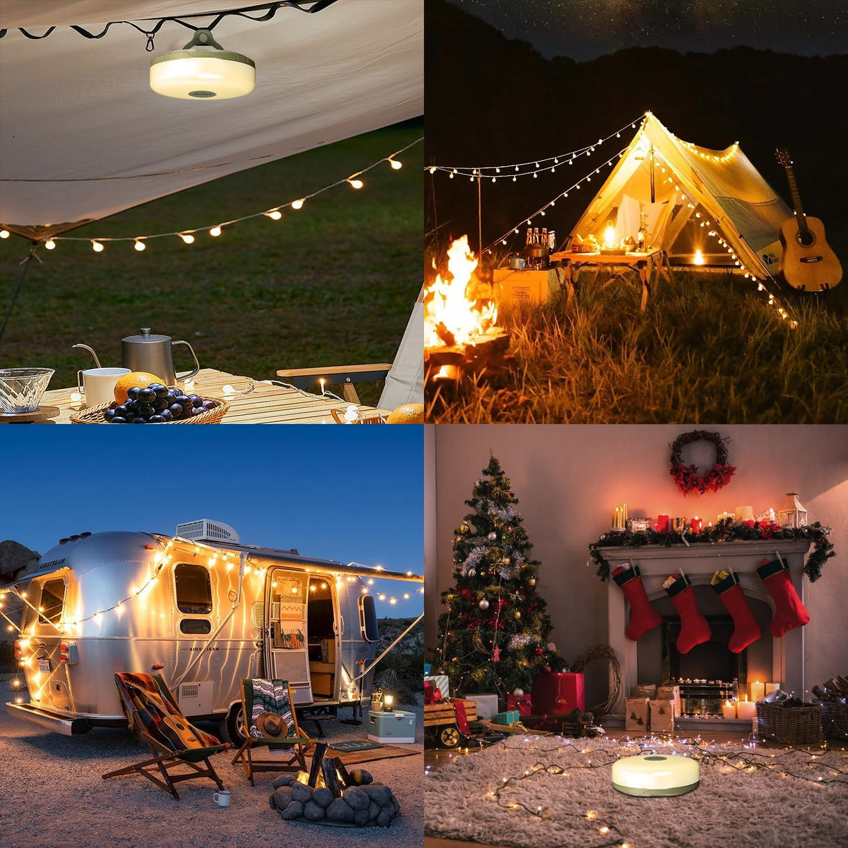4 i 1 Camp Lights - Ljuslängder med 8 belysningslägen Carvallo