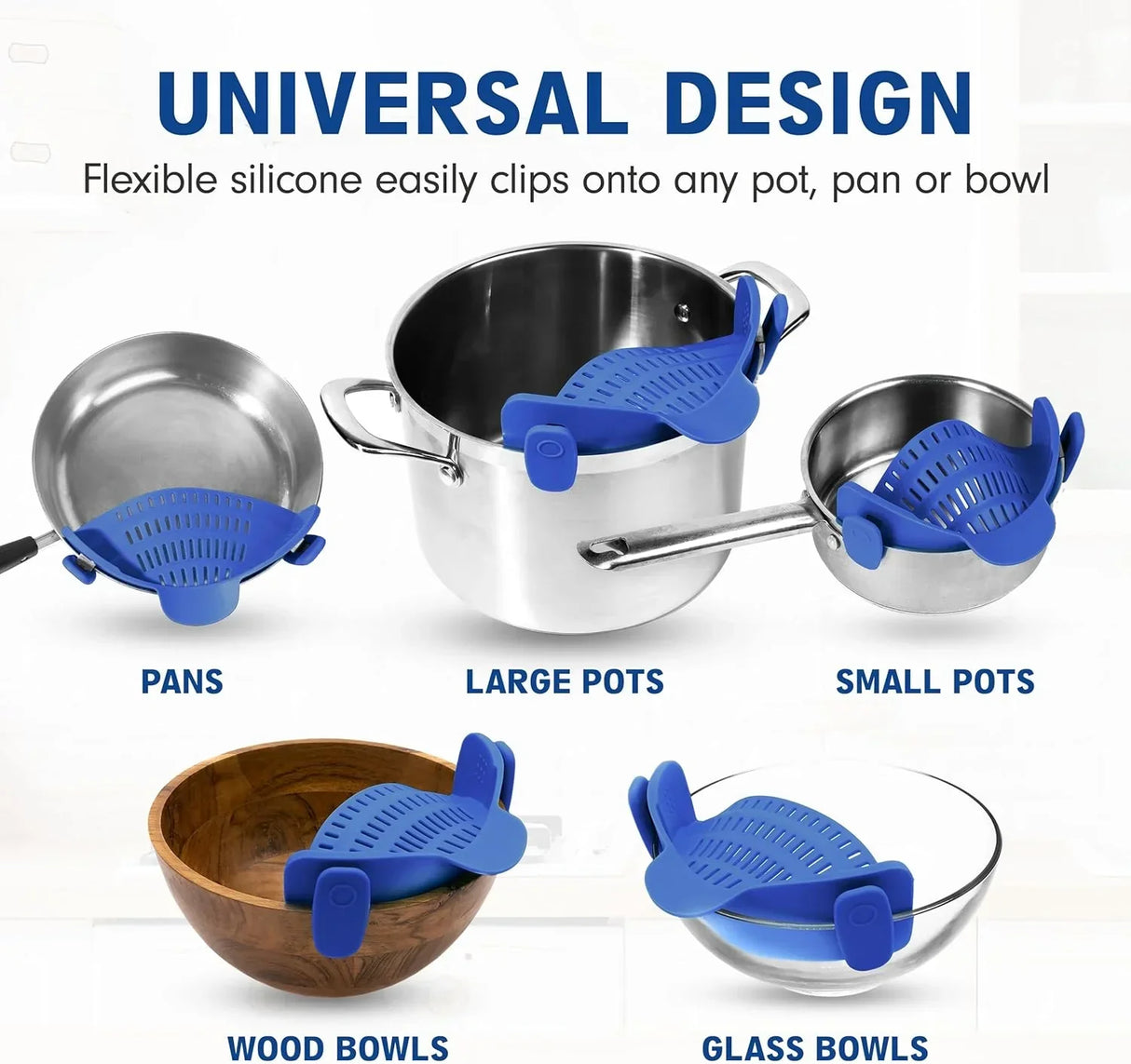 Silikonsil | Med klipp - Värmebeständig avrinningbehållare för livsmedel Carvallo