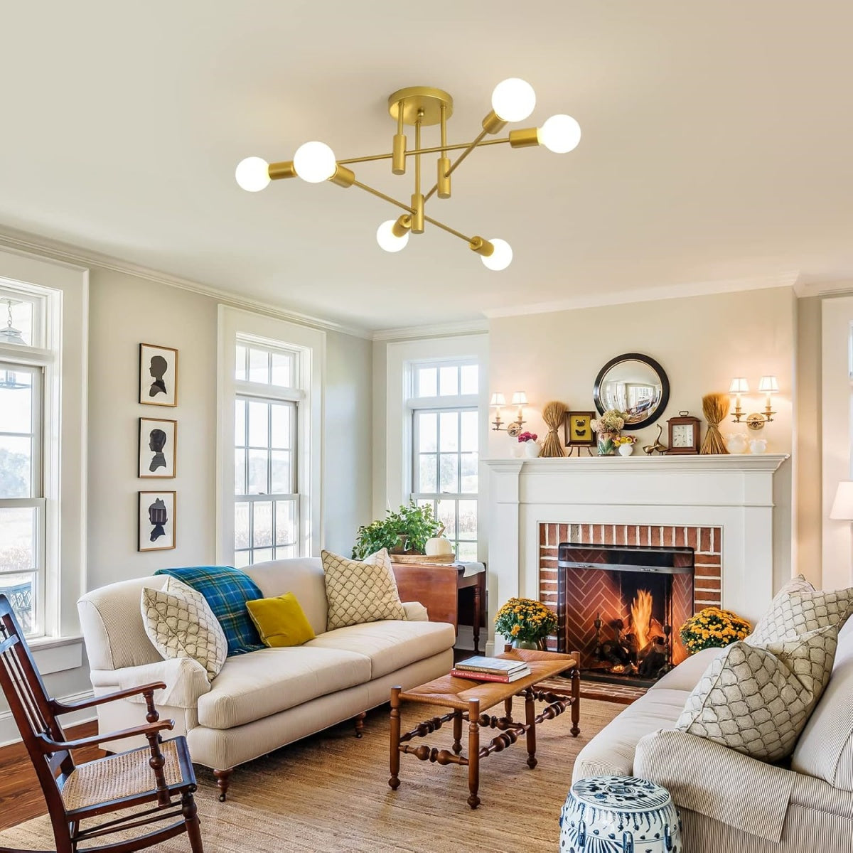 Modern taklampa | Skandinavisk stil | Multiljuskälla | Minimalistisk metallarmatur | Brick by Brick Carvallo