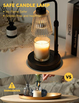 Premium Dimmable Candle Lamp Värmare Med Justerbar Höjd Carvallo