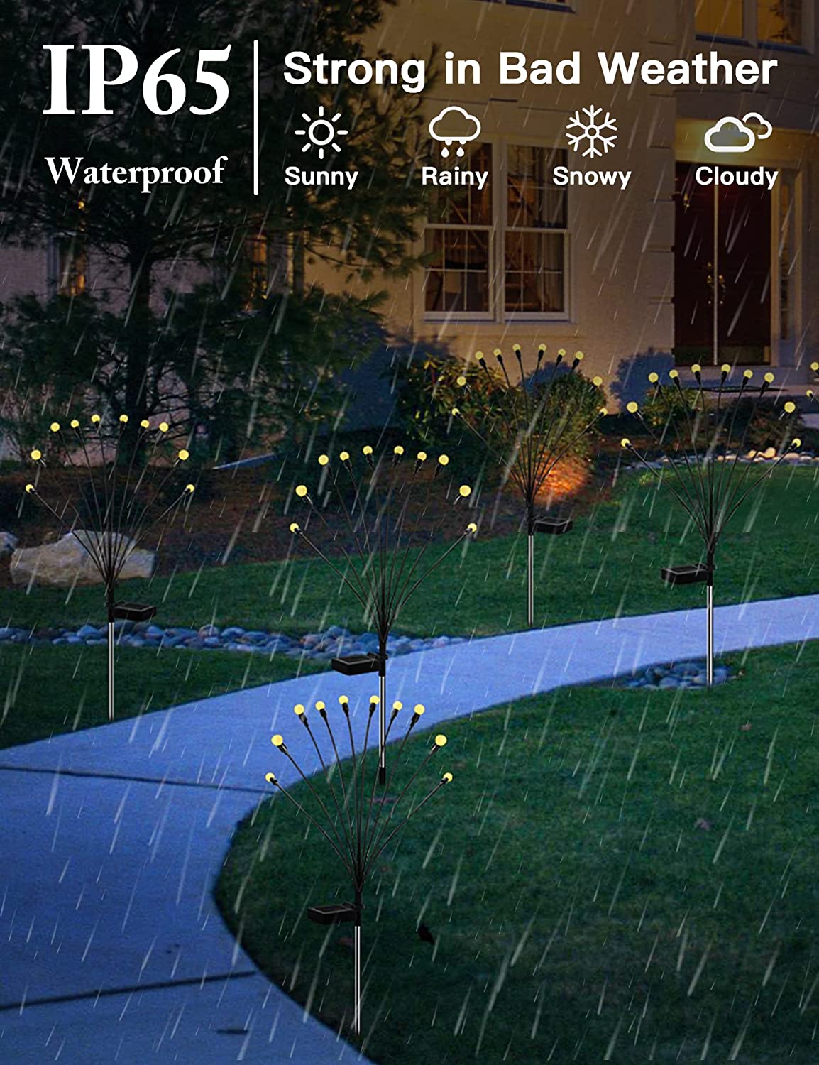 Solenergi Eldfluga Trädgårdsbelysning - 10 LED Lampor Carvallo