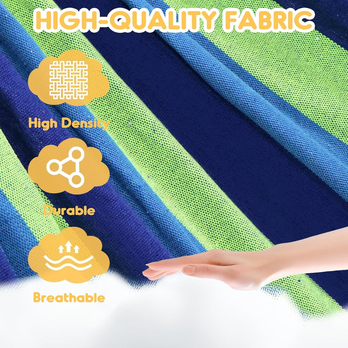 Resehängmatta – slitstark bomullscanvas för trädgårds- och campingnöje MILA Sverige