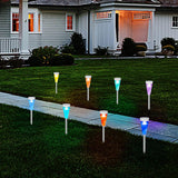 Solär LED trädgårdslampa med färgskift - Dekorativ utomhusbelysning för blomrabatter och gångvägar Carvallo