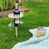 VinoTray – 4-i-1 Bärbart Picknickbord i Trä för Vin | Hopfällbar Glas- och Flaskhållare MILA Sverige