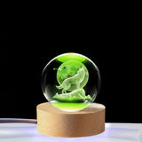 WolfLamp - 3D Snygg Wolf Glas Snöglob USB Nattlampa Carvallo