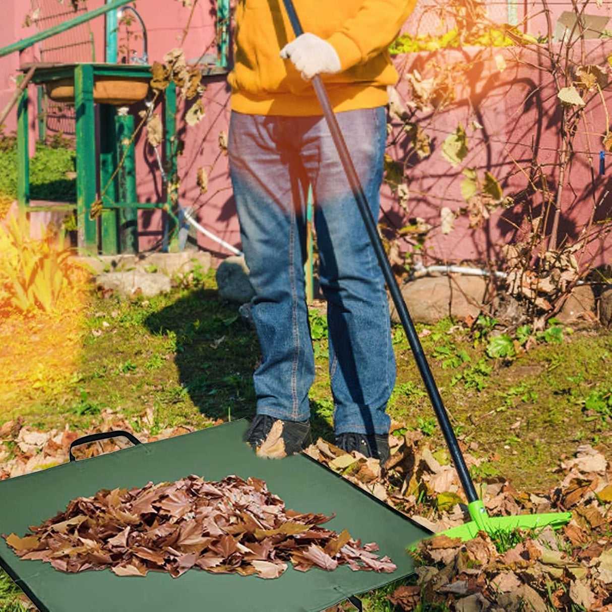 Fällbar trädgårdsavfallssäck – Robust insamlingssäck för löv och trädgårdsavfall Carvallo