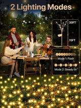 Solträdgårdsbelysning - 2024 Ny Förbättrad Bladdesign 10 LED Sol Eldflugor Carvallo