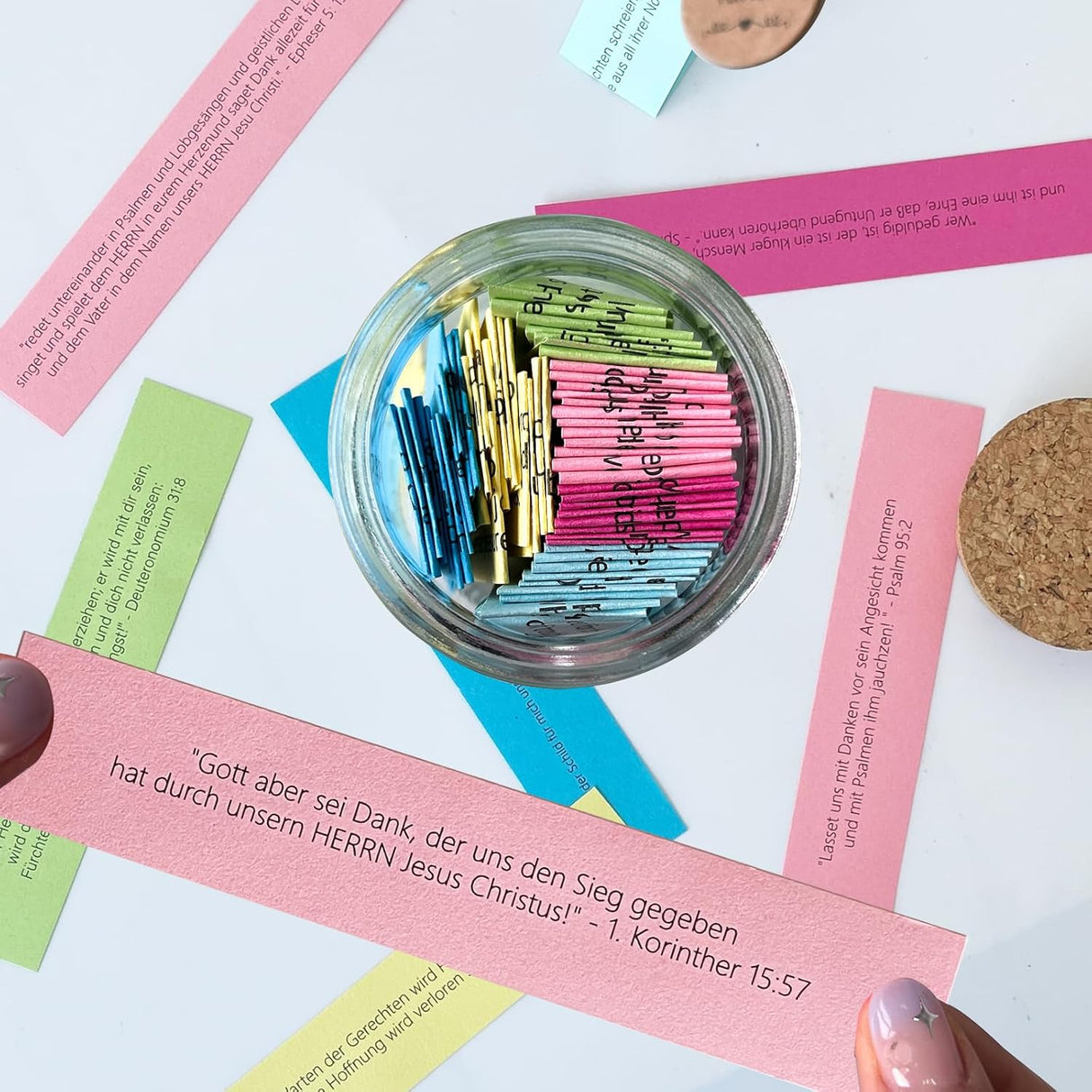 Handgjord 90-dagars bibelversglas Carvallo