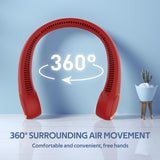 Bärbar nackfläkt - 360° bladlös kylning med USB-laddningsbart batteri MILA Sverige