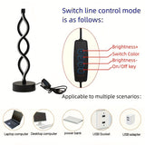 SeaWave - Unik Aluminium Skrivbordslampa med Dimbart LED-Ljus Carvallo