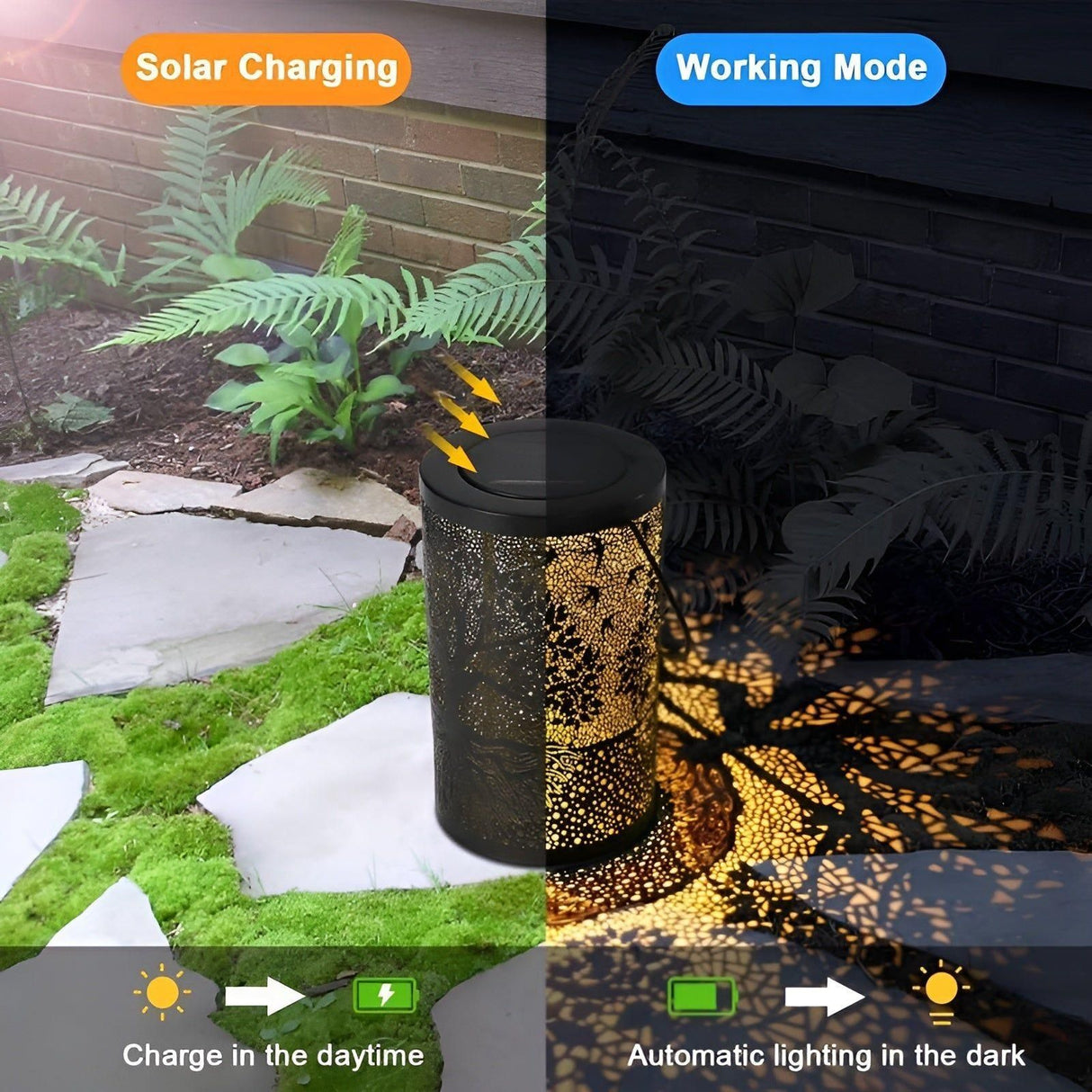 SolarArt Lantern - Lyxig Metallkonstdekoration Solutomhus Lantern Carvallo