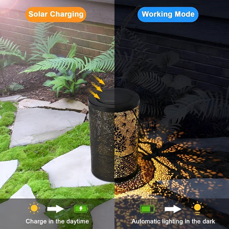 SolarArt Lantern - Lyxig Metallkonstdekoration Solutomhus Lantern Carvallo