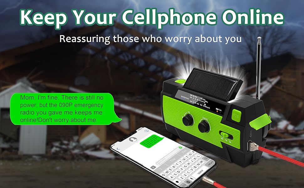 Royaleva Nödradio med vev och ficklampa Carvallo