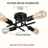 SatelliteLight - Svart Järn Modern Taklampa med Industriell Stil Carvallo