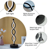 SeaWave - Unik Aluminium Skrivbordslampa med Dimbart LED-Ljus Carvallo