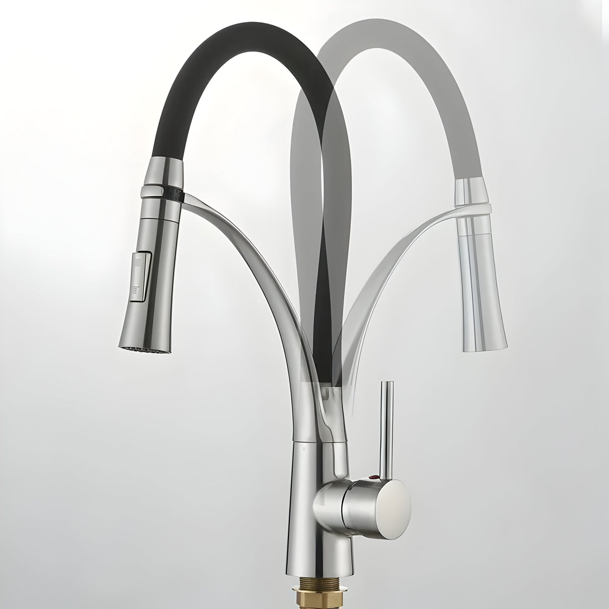 LuxSpout - Modern 360°-Rostfritt stål-uttagskran Carvallo