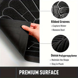 Hållbar Gummidörrmatta - Halvrund Design för Utomhus och Inomhus Carvallo