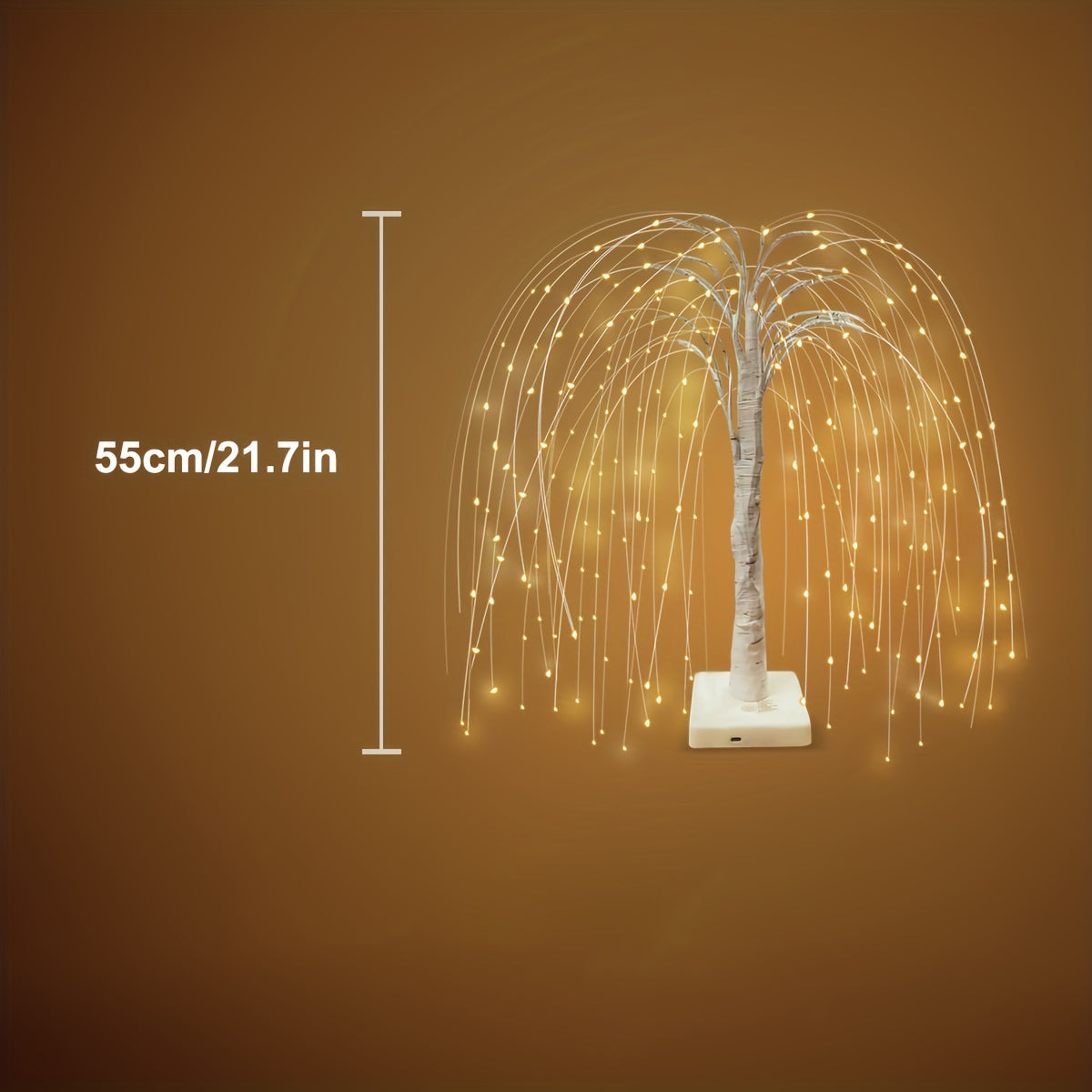 WillowLight - Romantisk Pilträd Bordslampa med 192 LED:s och 8 Ljusstyrkor Carvallo