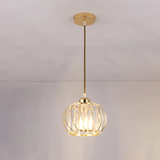 Pendellampa svart glas glob takarmatur Carvallo